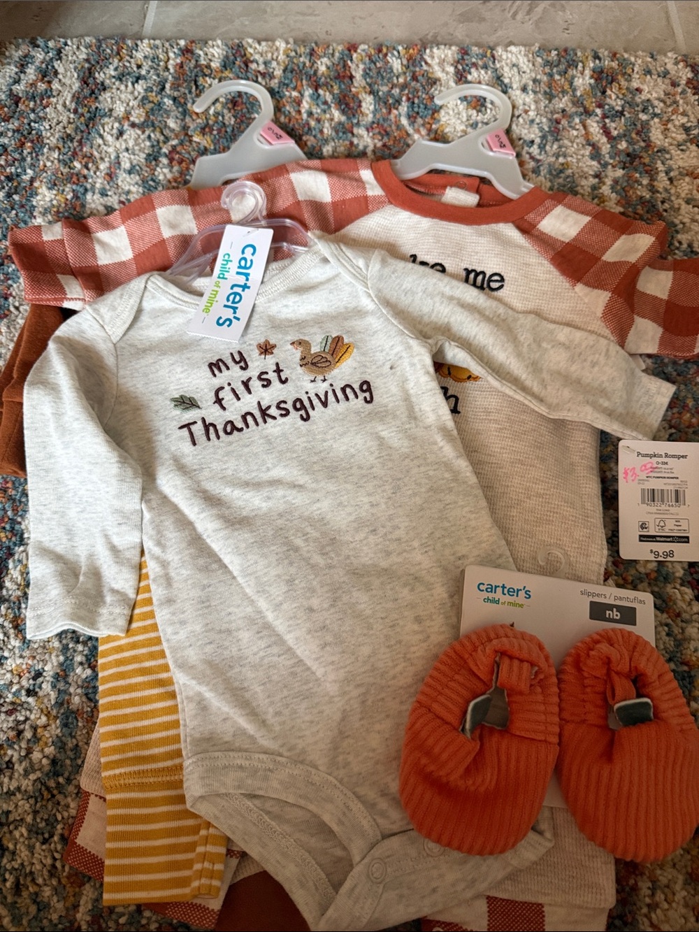 Carter's Cream 'My First Thanksgiving' Long-Sleeve Bodysuit & Fall outfits